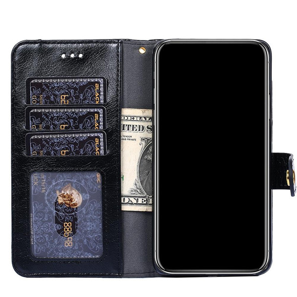 Zipper Bag PU + TPU Horizontal Flip Leather Case with Holder & Card Slot & Wallet & Lanyard - Xiaomi Redmi Note 10 5G(Black)
