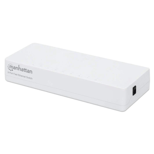 Manhattan 8-Port Fast Ethernet Switch - Plastic Case, Retail Box, 1 Year Limited Warranty