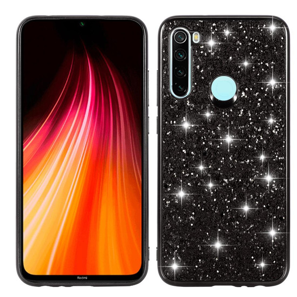 Xiaomi Redmi Note 8 Glittery Powder Shockproof TPU Case(Black)