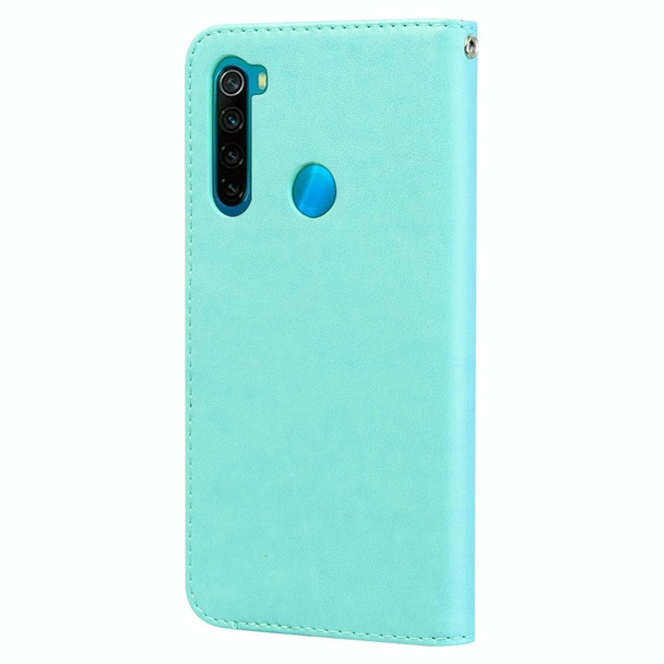 Xiaomi Redmi Note 8 Rose Embossed Horizontal Flip PU Leather Case, with Holder & Card Slots & Wallet(Green)