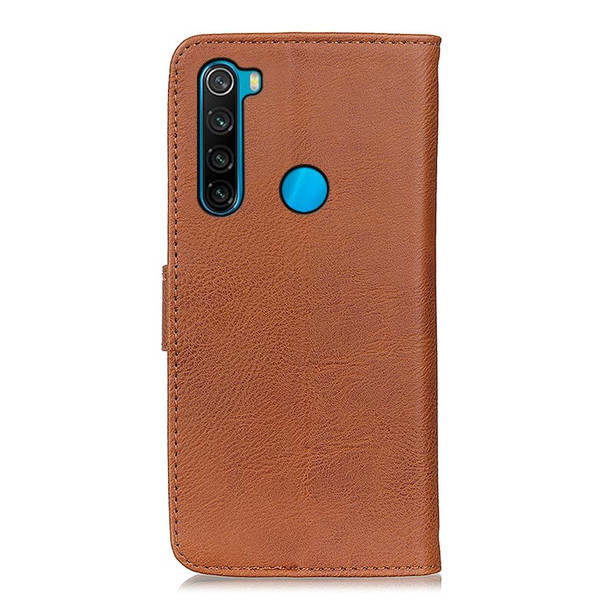 Xiaomi Redmi Note 8 2021 KHAZNEH Cowhide Texture Horizontal Flip Leather Case with Holder & Card Slots & Wallet(Brown)