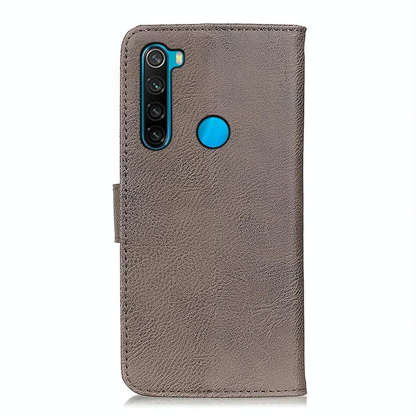 Xiaomi Redmi Note 8 2021 KHAZNEH Cowhide Texture Horizontal Flip Leather Case with Holder & Card Slots & Wallet(Khaki)