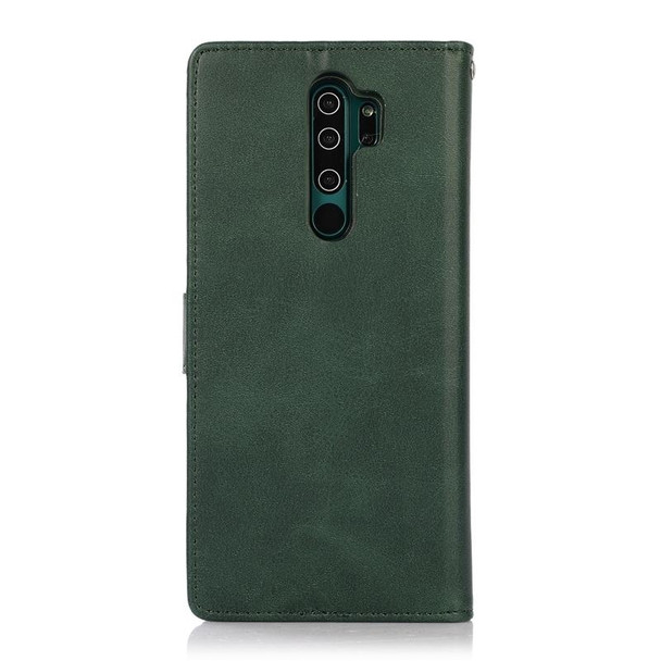 Xiaomi Redmi Note 8 Pro Calf Texture 2 in 1 Detachable Magnetic Back Cover Horizontal Flip Leather Case with Holder & Card Slots & Wallet & Photo Frame (Green)