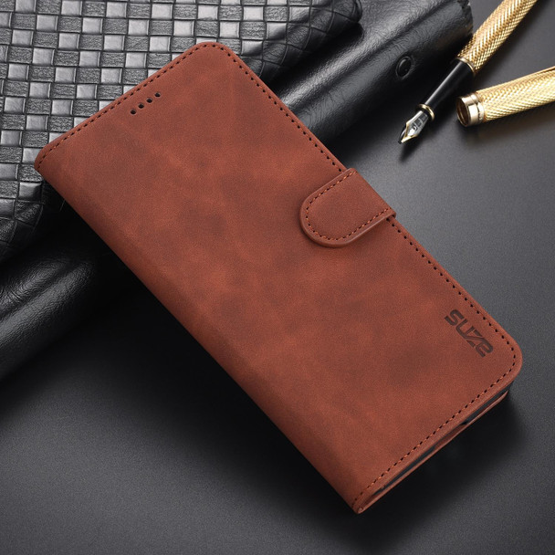 Xiaomi Redmi K40 Pro AZNS Skin Feel Calf Texture Horizontal Flip Leather Case with Card Slots & Holder & Wallet(Brown)