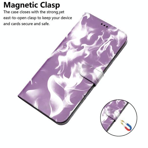Xiaomi Redmi Note 8T Cloud Fog Pattern Horizontal Flip Leather Case with Holder & Card Slot & Wallet(Purple)
