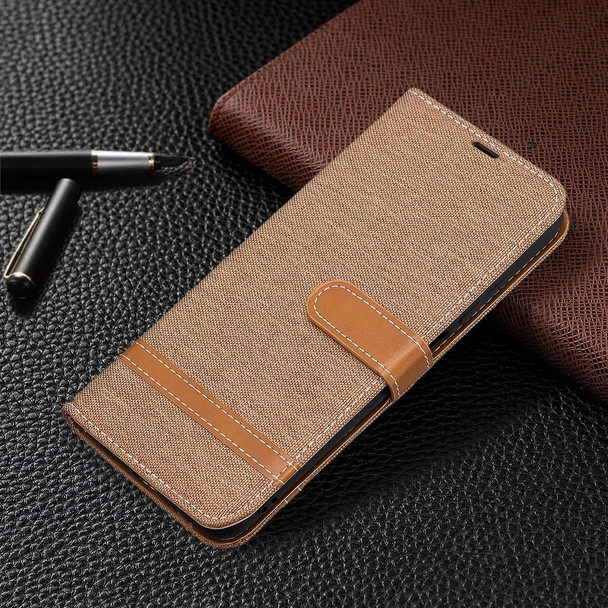 Xiaomi Poco M3 Pro / Redmi Note 10 5G Color Matching Denim Texture Horizontal Flip Leather Case with Holder & Card Slots & Wallet & Lanyard(Brown)