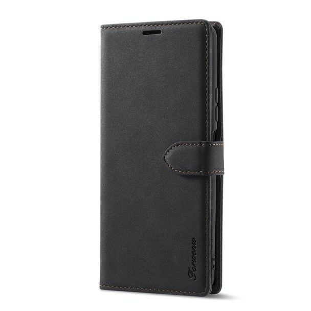 Xiaomi Redmi K40 Pro Forwenw F1 Series Matte Strong Magnetism Horizontal Flip Leather Case with Holder & Card Slots & Wallet & Photo Frame(Black)
