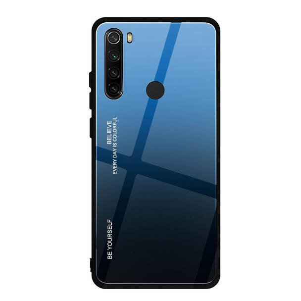 Xiaomi Redmi Note 8 Gradient Color Glass Case(Blue)