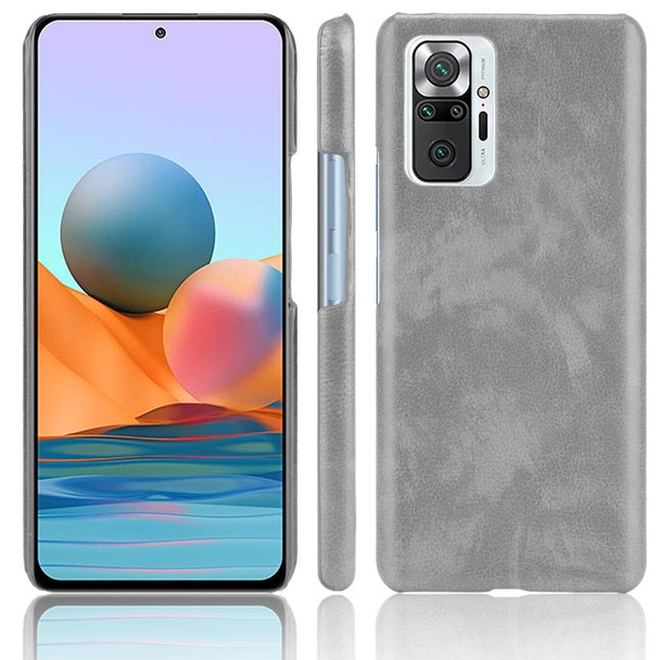 Xiaomi Redmi Note 10 Pro (India version) / Note 10 Pro Max Shockproof Litchi Texture PC + PU Case(Gray)