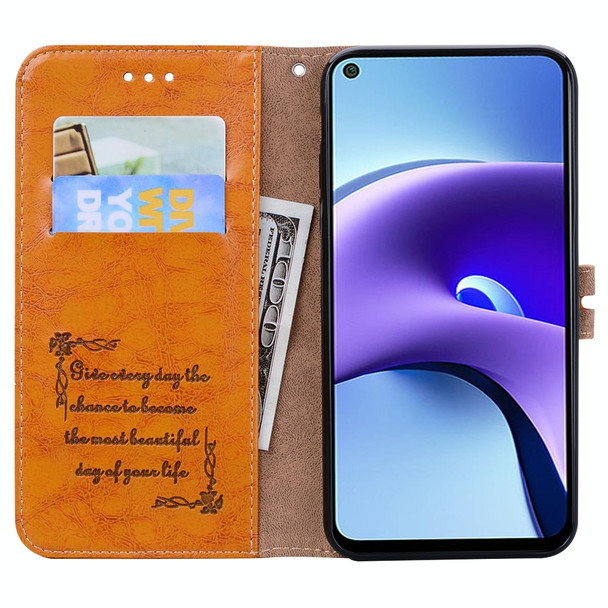 Xiaomi Redmi Note 9T Business Style Oil Wax Texture Horizontal Flip Leather Case with Holder & Card Slots & Wallet(Yellow)