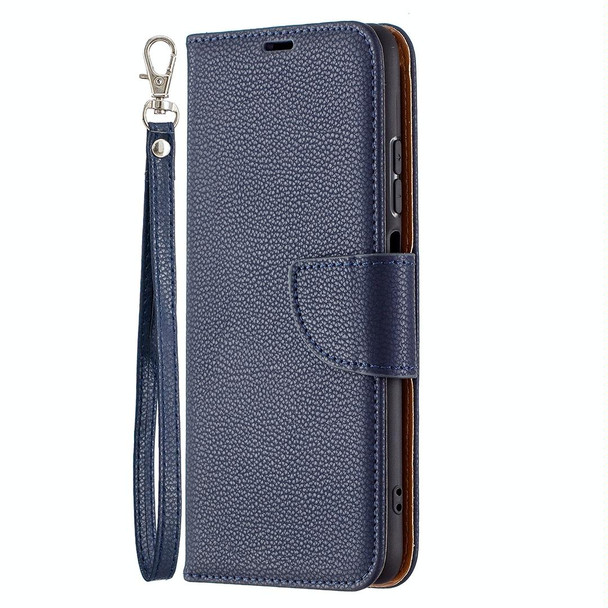 Xiaomi Redmi Note 10 4G Litchi Texture Pure Color Horizontal Flip Leather Case with Holder & Card Slots & Wallet & Lanyard(Dark Blue)