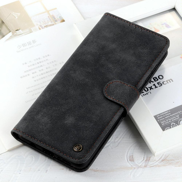 Xiaomi Redmi Note 10 Pro Antelope Texture Magnetic Buckle Horizontal Flip PU Leather Case with Card Slots & Wallet & Holder(Black)