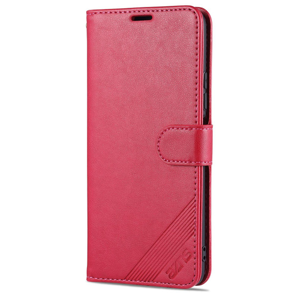 Xiaomi Poco F3 AZNS Sheepskin Texture Horizontal Flip Leather Case with Holder & Card Slots & Wallet(Red)