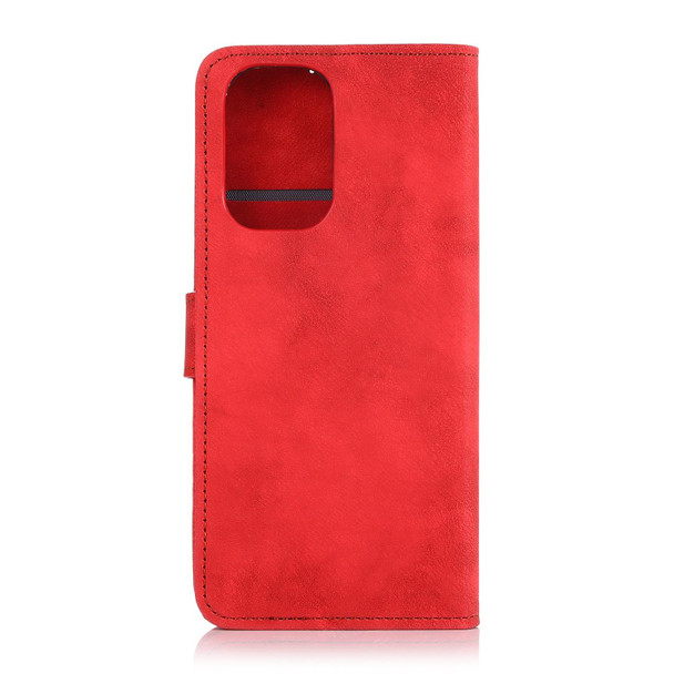 Xiaomi Redmi Note 10S (Global Official Version) Antelope Texture Magnetic Buckle Horizontal Flip PU Leather Case with Card Slots & Wallet & Holder(Red)