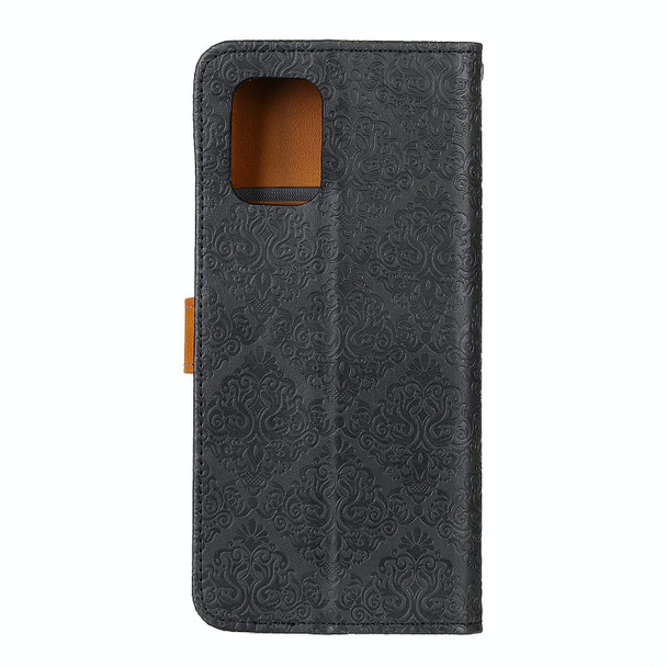 Xiaomi Redmi K40 / K40 Pro / Mi 11i / Poco F3 European Floral Embossed Copper Buckle Horizontal Flip PU Leather Case with Holder & Card Slots & Wallet & Photo Frame(Black)