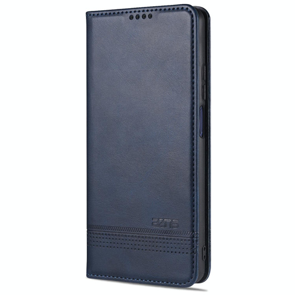 Xiaomi Mi 10T Lite 5G AZNS Magnetic Calf Texture Horizontal Flip Leather Case with Card Slots & Holder & Wallet(Dark Blue)