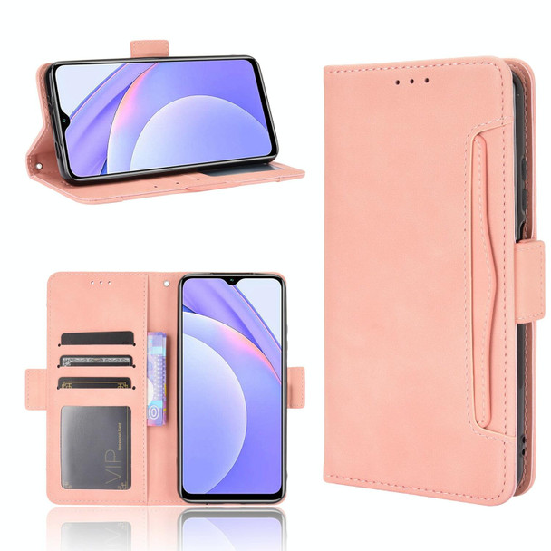 Xiaomi Redmi 9T & Redmi Note 9 4G Skin Feel Calf Pattern Horizontal Flip Leather Case with Holder & Card Slots & Photo Frame(Pink)