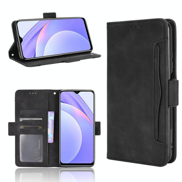 Xiaomi Redmi 9T & Note 9 4G Skin Feel Calf Pattern Horizontal Flip Leather Case with Holder & Card Slots & Photo Frame(Black)