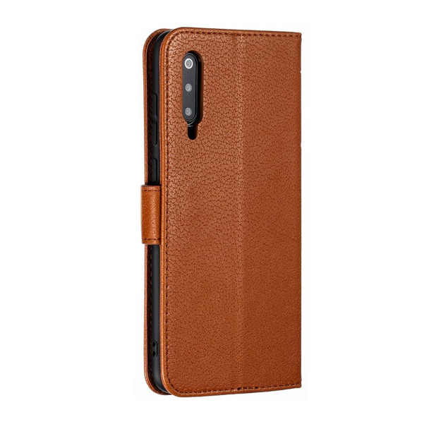 Feather Pattern Litchi Texture Horizontal Flip Leatherette Case with Wallet & Holder & Card Slots - Xiaomi Mi 9(Brown)