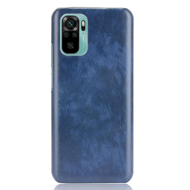 Xiaomi Redmi Note 10 4G/Note 10S Shockproof Litchi Texture PC + PU Case(Blue)