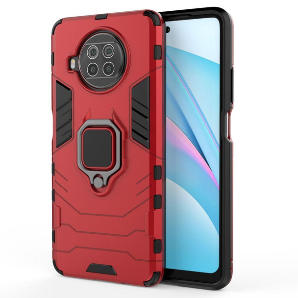 Xiaomi Mi 10T Lite 5G Shockproof PC + TPU Protective Case with Magnetic Ring Holder(Red)