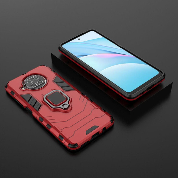 Xiaomi Mi 10T Lite 5G Shockproof PC + TPU Protective Case with Magnetic Ring Holder(Red)