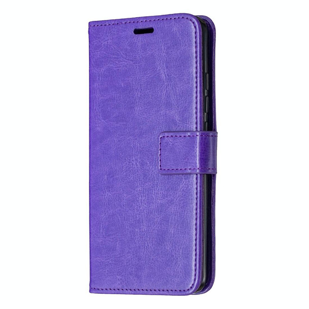 Xiaomi Mi Note 10 Lite Crazy Horse Texture Horizontal Flip Leather Case with Holder & Card Slots & Wallet & Photo Frame(Purple)