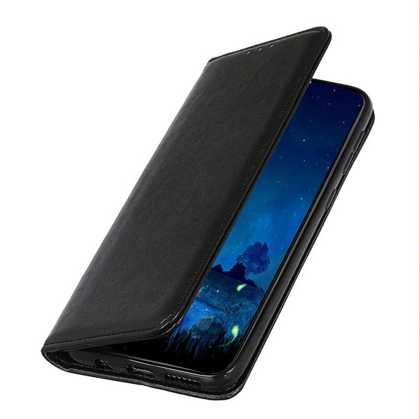 Xiaomi Redmi 9C Magnetic Crazy Horse Texture Horizontal Flip Leather Case with Holder & Card Slots & Wallet(Black)