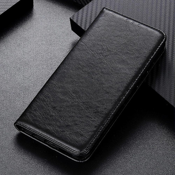 Xiaomi Redmi 9C Magnetic Crazy Horse Texture Horizontal Flip Leather Case with Holder & Card Slots & Wallet(Black)