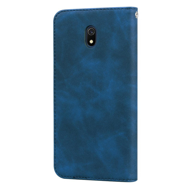 Xiaomi Redmi 8A Frosted Business Magnetic Horizontal Flip PU Leather Case with Holder & Card Slot & Lanyard(Blue)