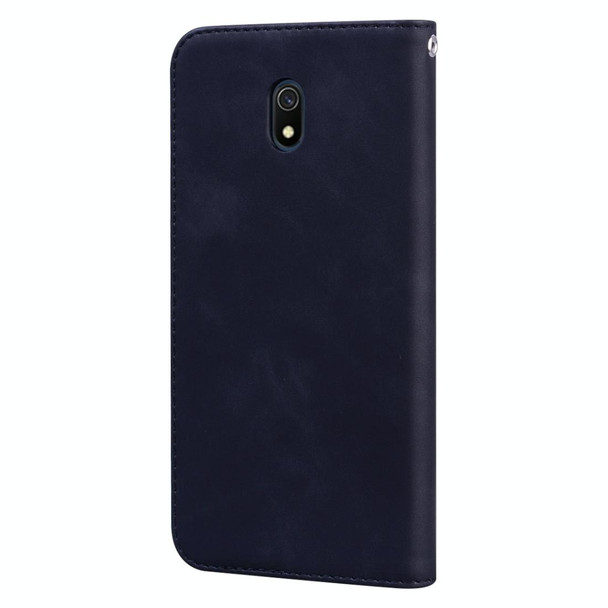 Xiaomi Redmi 8A Frosted Business Magnetic Horizontal Flip PU Leather Case with Holder & Card Slot & Lanyard(Black)