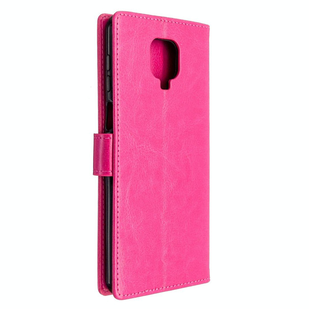 Xiaomi Redmi Note9 Pro/Redmi Note 9s Crazy Horse Texture Horizontal Flip Leather Case with Holder & Card Slots & Wallet & Photo Frame(Rose)