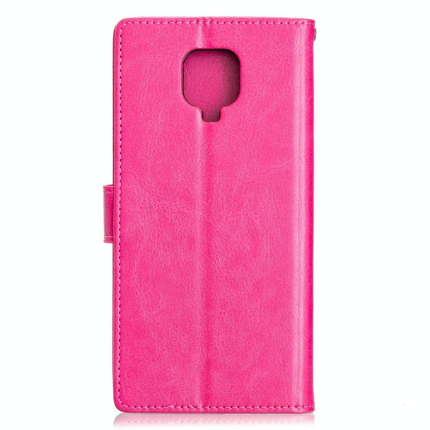 Xiaomi Redmi Note9 Pro/Redmi Note 9s Crazy Horse Texture Horizontal Flip Leather Case with Holder & Card Slots & Wallet & Photo Frame(Rose)