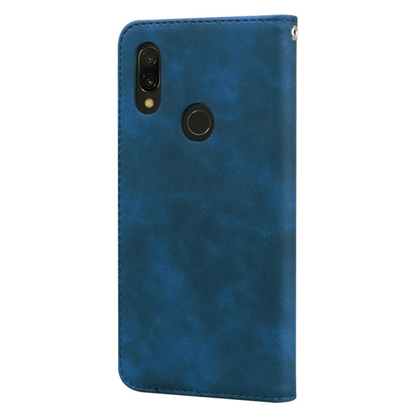 Xiaomi Redmi 7 Frosted Business Magnetic Horizontal Flip PU Leather Case with Holder & Card Slot & Lanyard(Blue)