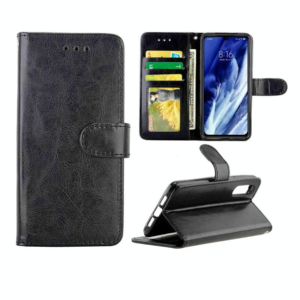 Xiaomi Mi 9 Pro Crazy Horse Texture Leather Horizontal Flip Protective Case with Holder & Card Slots & Wallet & Photo Frame(Black)