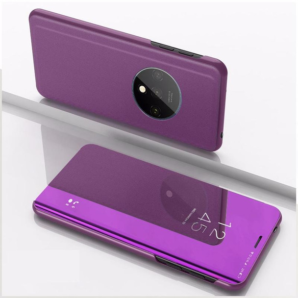 Xiaomi Redmi K30 Pro Plated Mirror Horizontal Flip Leather Case with Holder(Purple)
