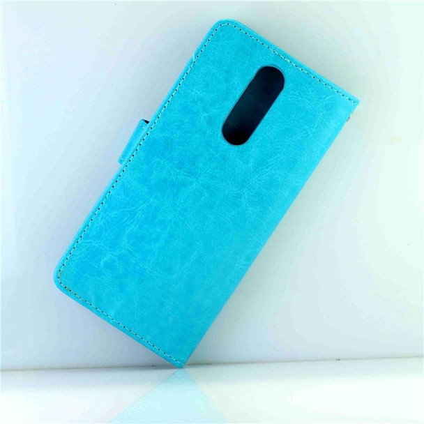Xiaomi Redmi K30 Crazy Horse Texture Leather Horizontal Flip Protective Case with Holder & Card Slots & Wallet & Photo Frame(Baby Blue)