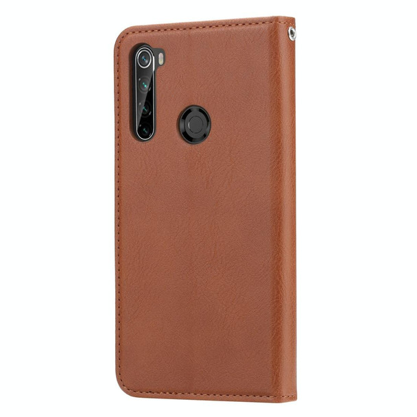 Xiaomi Redmi Note 8T Knead Skin Texture Horizontal Flip Leather Case with Photo Frame & Holder & Card Slots & Wallet(Brown)