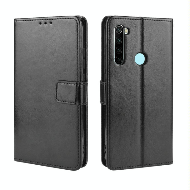 Xiaomi Redmi Note 8T Retro Crazy Horse Texture Horizontal Flip Leather Case with Holder & Card Slots & Photo Frame(Black)