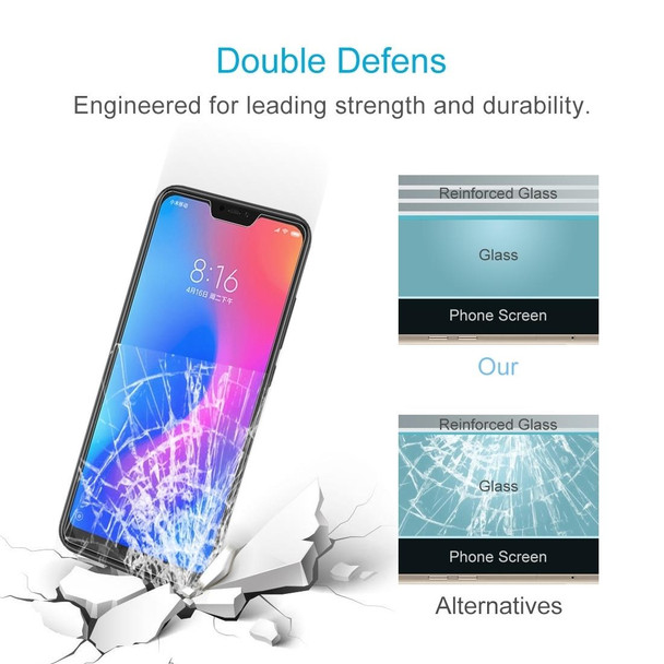 10 PCS 0.26mm 9H Surface Hardness 2.5D Curved Edge Tempered Glass Film for Xiaomi Redmi Note 6 Pro