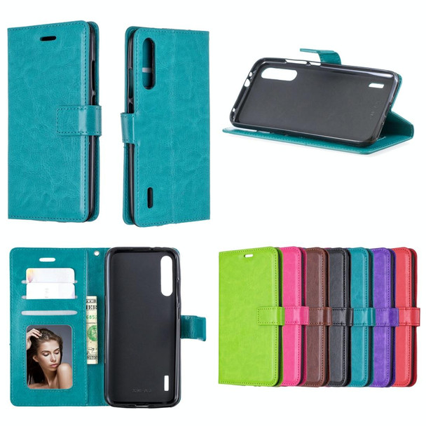 Crazy Horse Texture Horizontal Flip Leatherette Case with Holder & Card Slots & Wallet & Photo Frame - Xiaomi Mi A3(purple)