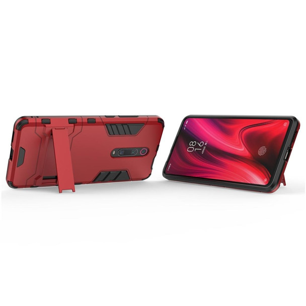 Shockproof PC + TPU Case for Xiaomi Mi 9T Pro / Redmi K20 Pro, with Holder (Red)