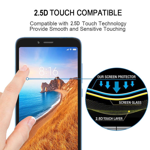 25 PCS Full Glue Full Cover Screen Protector Tempered Glass film for Xiaomi Redmi 7