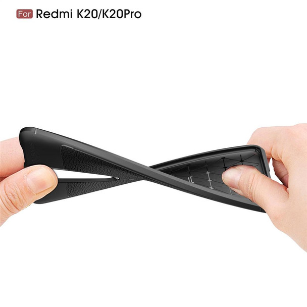 Litchi Texture TPU Shockproof Case for Xiamo Redmi k20 / k20Pro(Black)