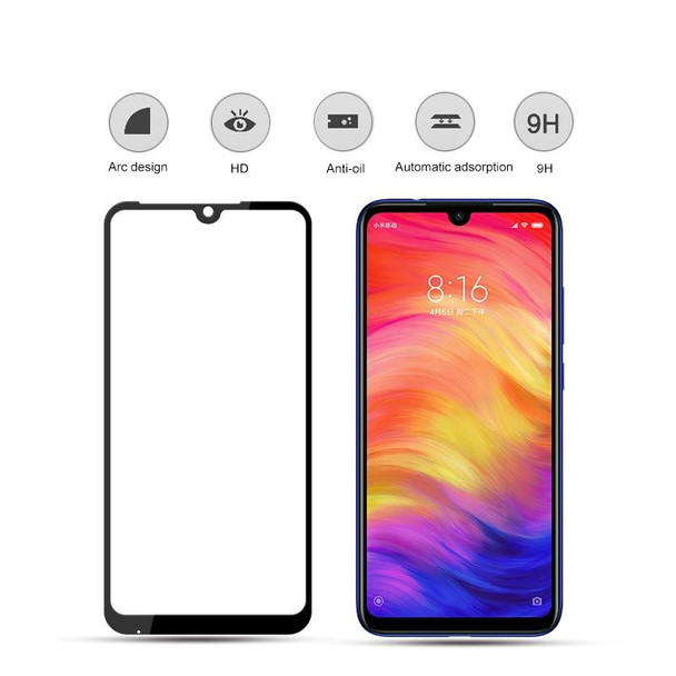mocolo 0.33mm 9H 3D Full Glue Curved Full Screen Tempered Glass Film for Xiaomi Redmi Note 7