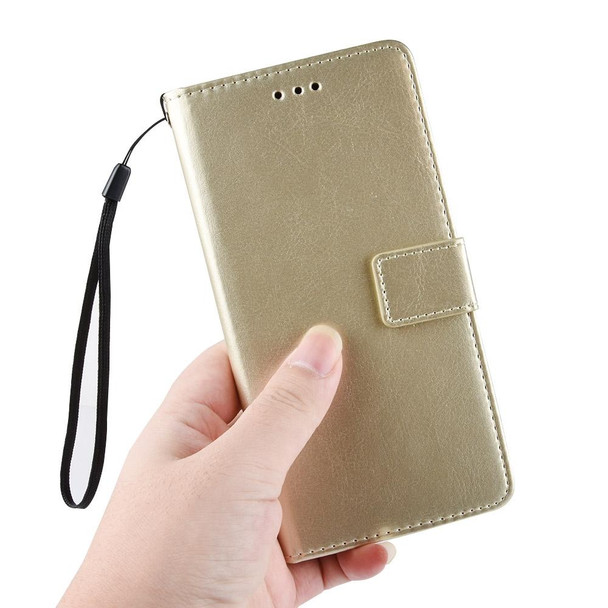 Retro Crazy Horse Texture Horizontal Flip Leather Case for  Xiaomi Redmi Note 7S, with Holder & Card Slots & Photo Frame(Gold)