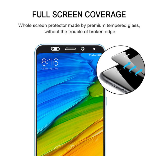 0.33mm 9H 2.5D Full Screen Fully Adhesive Tempered Glass Film for Xiaomi Redmi 5 Plus(Black)