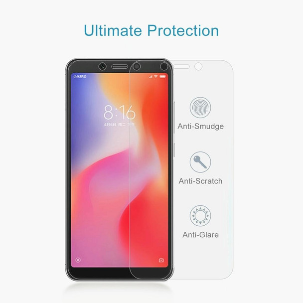 100 PCS 0.26mm 9H 2.5D Tempered Glass Film for Xiaomi Redmi 6