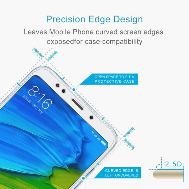 10 PCS for Xiaomi Redmi 5 Plus  0.26mm 9H Surface Hardness 2.5D Curved Edge Tempered Glass Screen Protector