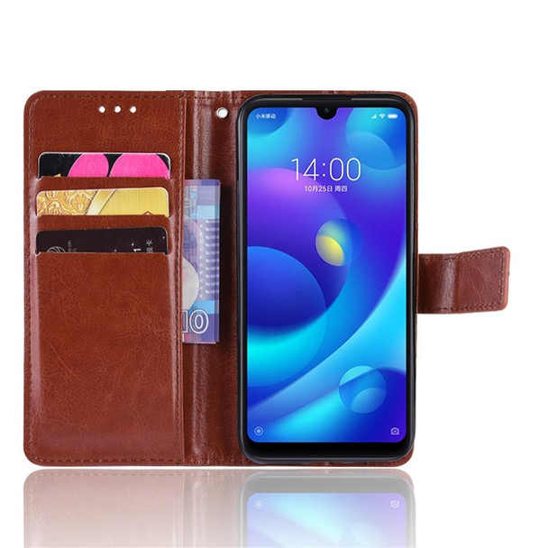 Crazy Horse Texture Horizontal Flip Leatherette Case for Xiaomi Redmi Note 7, with Holder & Card Slots & Wallet & Lanyard (Brown)